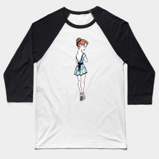 ballerina figure watercolor illustration Baseball T-Shirt